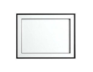 Fototapeta premium Empty white bordered frame against a black background