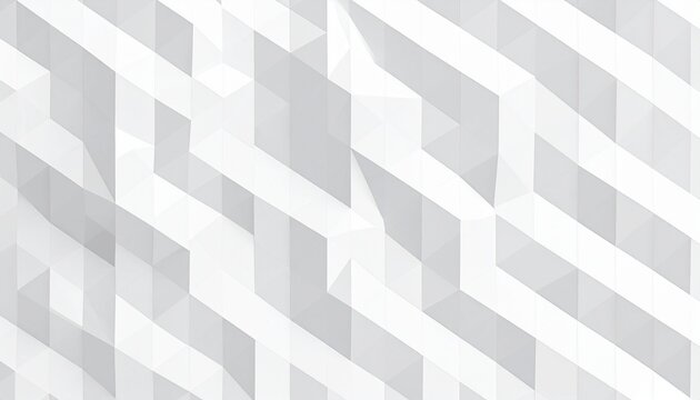 Minimalist geometric illusion of interlocking white and gray parallelograms and trapezoids in diagonal layout.