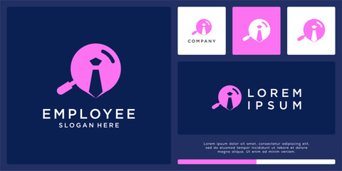 Abstract employee logo design template.