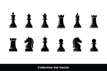 Chess logo Collection Set Vector Illustration © senafa.dsgn