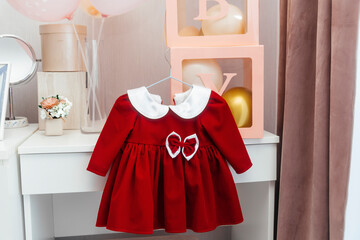 Toddler's red dress  for holiday.