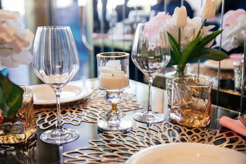 Delicate arrangement in luxury resturant