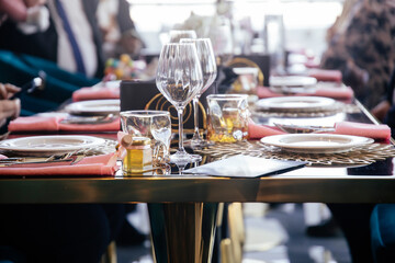 Social gathering or event in a restaurant