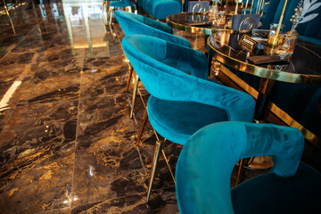 Interior of a luxurious restaurant or bar