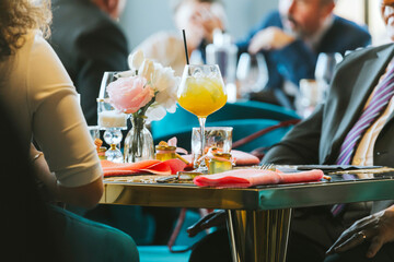 social gathering or event in a restaurant