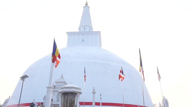 historic Ruwanwalli Stupa under soft light in Sri Lanka