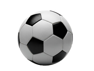 Obraz premium Classic black and white soccer ball on a transparent background isolated on transparent background