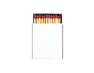 A box of matches with red tips, ready for ignition