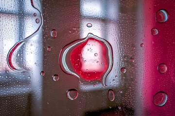 A photo of abstract water droplets