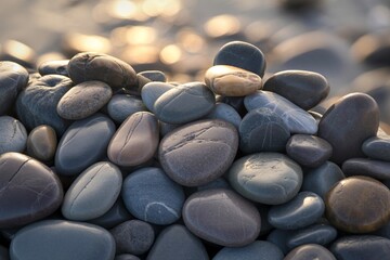smooth, water-worn river stones
