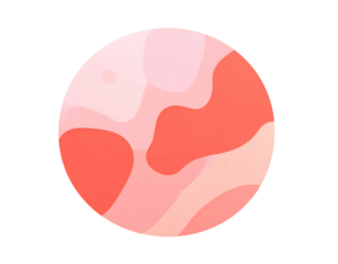 Abstract Pink and Red Circle Design.
