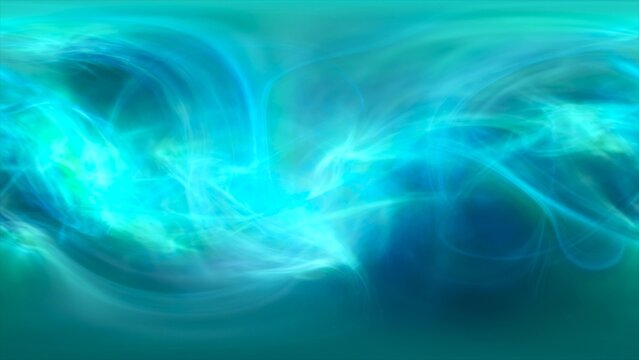 Abstract looped waves from lines of transparent iridescent glowing energy magical cosmic galactic wind bright abstract background
