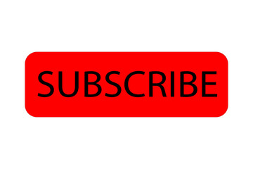 Subscribe icon with black text isolated on transparent background. Png and Jpg image