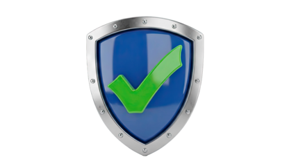 Shield with Green Checkmark - Security and Approval Symbol