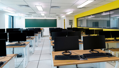 Landscape of school computer room