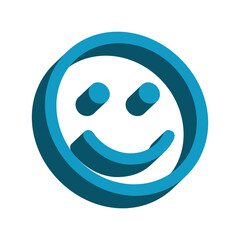 Fototapeta premium 3D Smiley Face Icon – Happy Emoji, Positive Emotion and Feedback Symbol