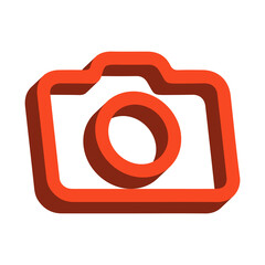 3D Camera Icon &ndash; Photography, Photo and Media Symbol