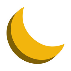 3D Crescent Moon Icon &ndash; Night, Sleep and Lunar Symbol