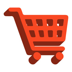 3D Shopping Cart Icon &ndash; Online Store, E-commerce and Buy Symbol