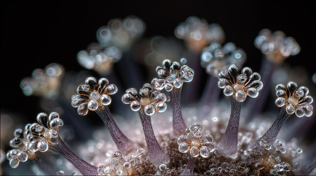 Extreme Macro View of Ephyra Formation at the Apex of Strobila Structure Resembling Microscopic Snowflakes