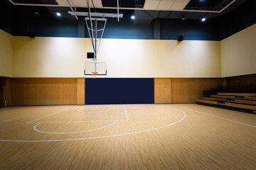 Indoor basketball court of the school