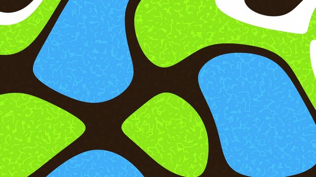 Abstract colorful pattern with blue and green shapes.