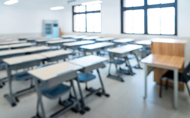 Blur classroom in the school