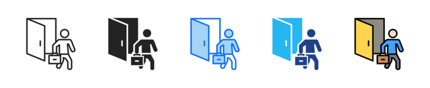 Exit Interview Icon Set Multiple Style Collection