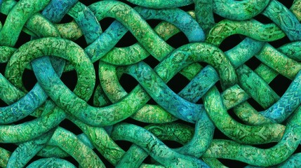 Abstract Intertwined Geometric Pattern