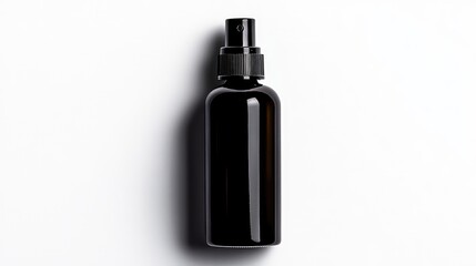 Fototapeta premium PNG, Black spray bottle with men's cosmetics, isolated on white background