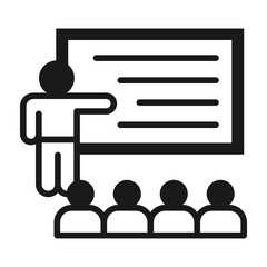 Classroom Icon Mixed Style Vector Illustration