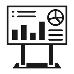 Fototapeta premium Smartboard Icon Mixed Style Vector Illustration