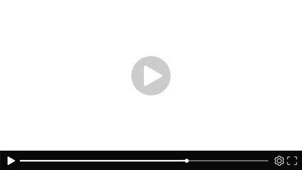 Video player template interface. Stock vector suitable for showcasing multimedia player templates on websites. © Savita