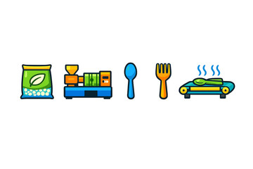 Food processing icons