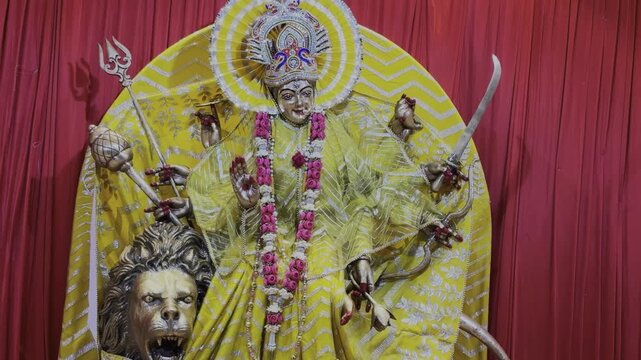 Goddess Durga, representing strength, protection, and divine feminine power