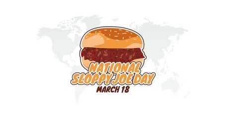 national sloppy joe day motion video, ideal for national sloppy joe day celebration