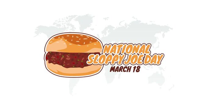 national sloppy joe day motion video, ideal for national sloppy joe day celebration