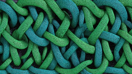 Intricate Teal And Green Patterned Texture