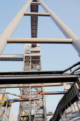 Pipeline, steel pipeline in modern industrial plants, pipeline system