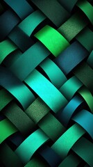 Abstract Woven Design In Teal Green And Blue
