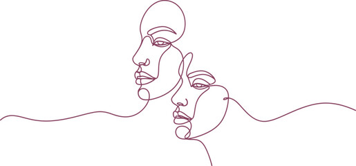 Mother's day tribute with hand drawn portrait of loving mother and child