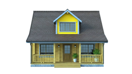 Cozy Log Cabin Style House