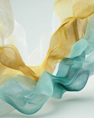 Abstract Geometric Design With Flowing Colors