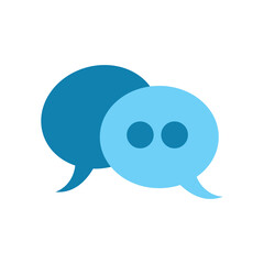 bubble chat logo icon illustration flat
