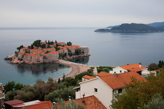 The town of Sveti Stefan, Montenegro