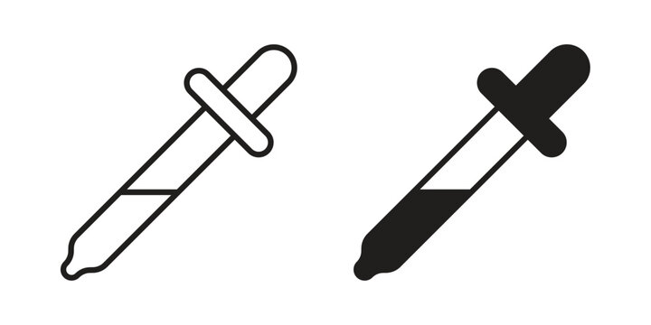 Color picker icon concept template. linear or solid icon collection
