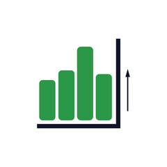 statistics logo icon illustration flat