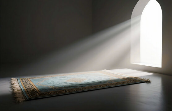 Window Light on Prayer Mat in Mosque