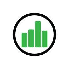 statistics logo icon illustration flat