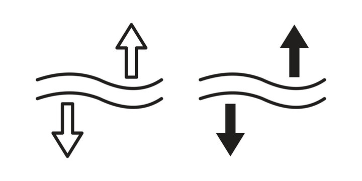 Elasticity icon concept template. linear or solid icon collection